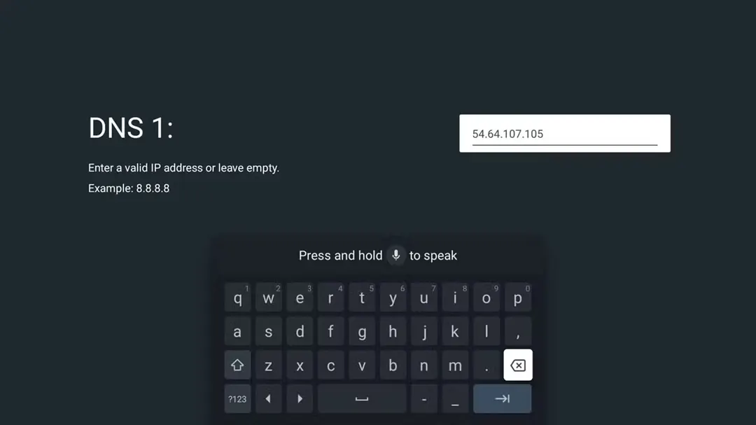 Cách thiết lập Smart DNS Proxy trên Smart TV - Bước 2