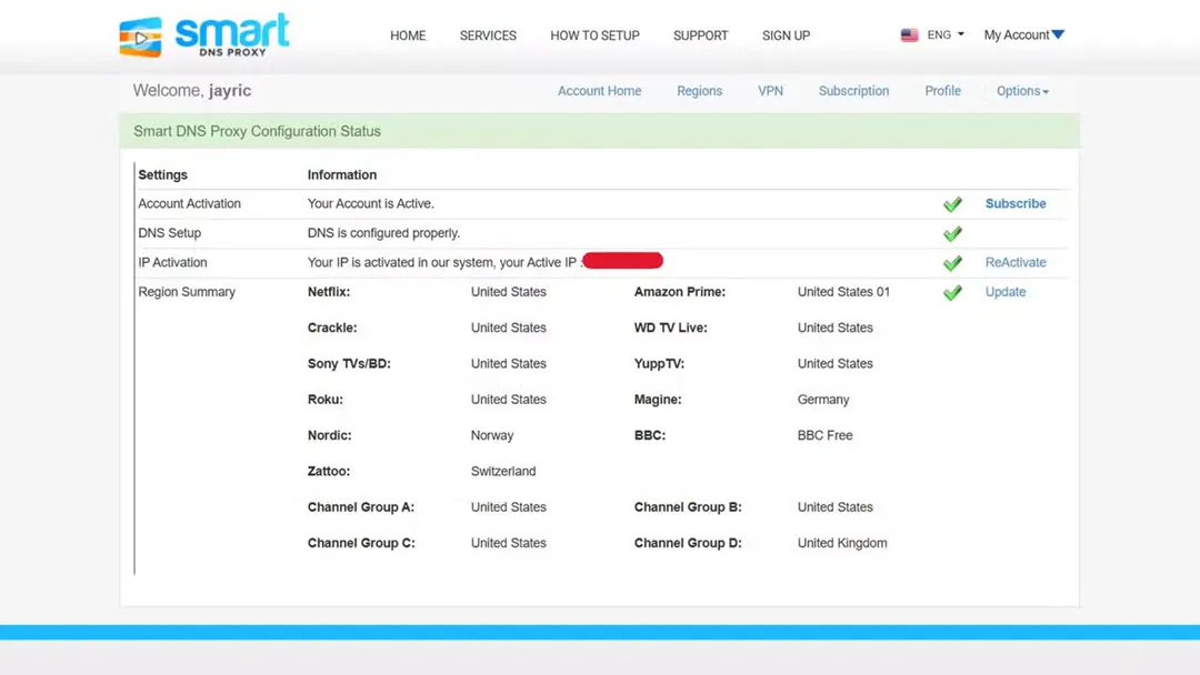 Cách thiết lập Smart DNS Proxy trên Smart TV - Bước 4