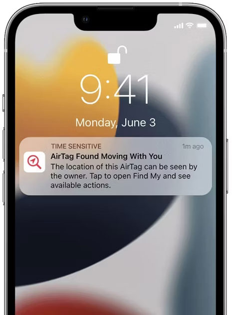 Thông báo Apple AirTag di chuyển cùng bạn