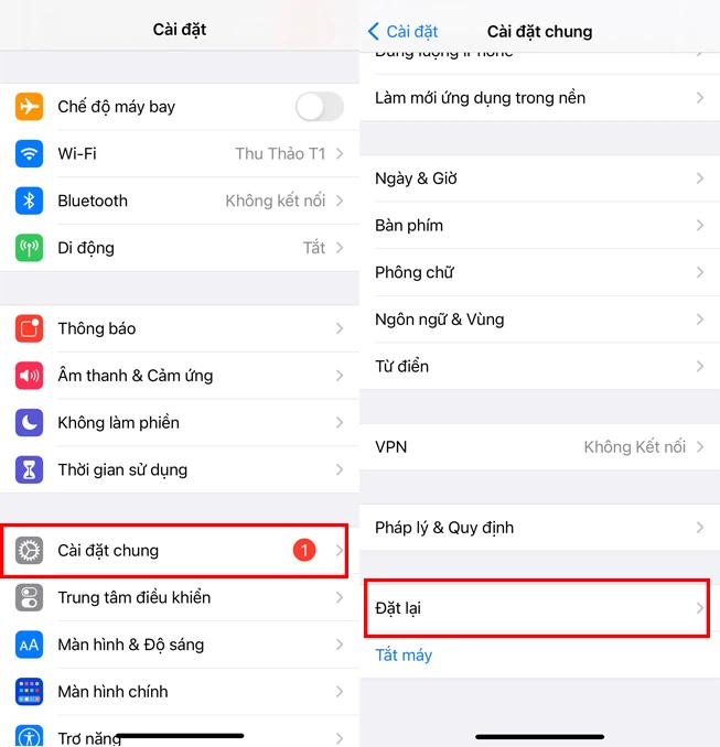 Cách 5: Đặt lại cài đặt mạng trên iPhone