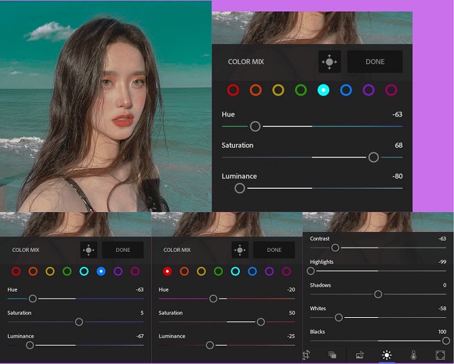Lightroom bản mobile dùng cũng khá tiện dụng, song song đó bạn có thể dùng bản PC để thoải mái chỉnh sửa.