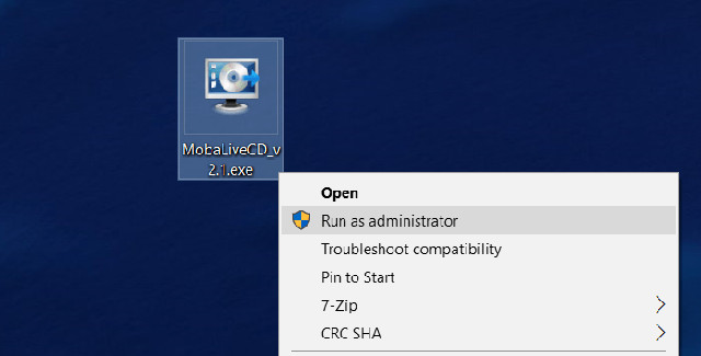 Sử dụng MobaLiveCD để kiểm tra USB Boot - Khởi chạy chương trình