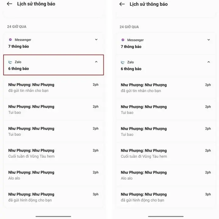 Cách xem tin nhắn đã thu hồi trên Zalo điện thoại Realme - Bước 3