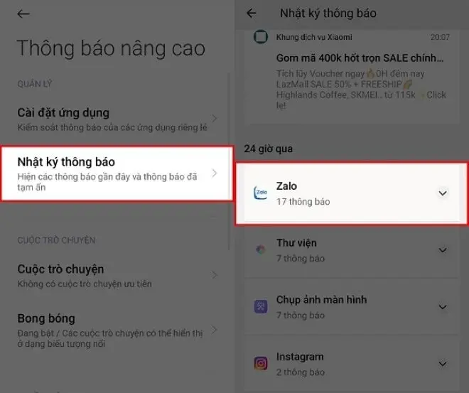 Cách xem tin nhắn đã thu hồi trên Zalo điện thoại Xiaomi - Bước 4