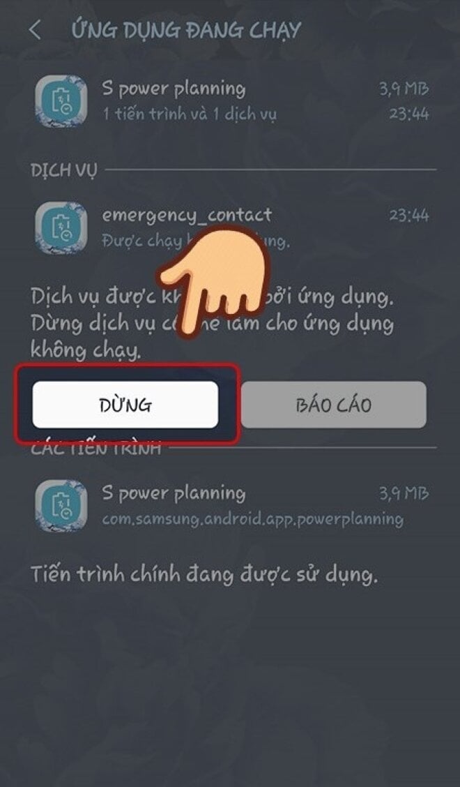 Tìm và tắt các ứng dụng đang chạy ngầm trong cài đặt - Bước 6