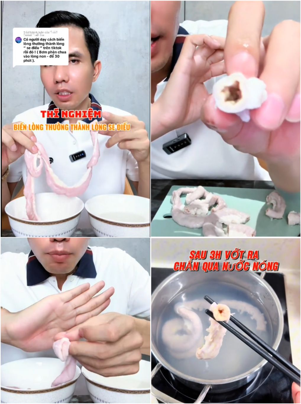 Thí nghiệm "sốc": Ngâm phèn chua 3 tiếng, lòng thường hóa "lòng se điếu"?