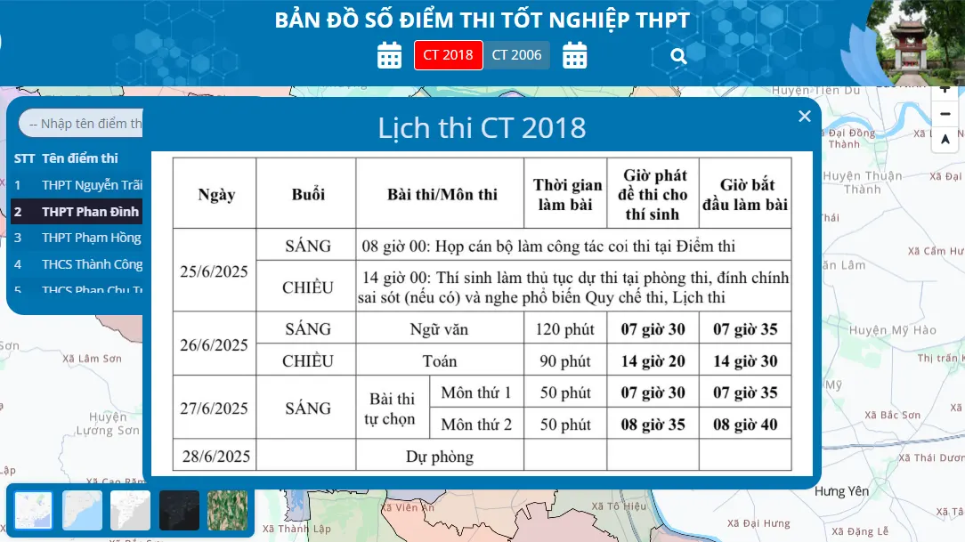Cách dùng bản đồ số điểm thi tốt nghiệp THPT - Bước 2.2