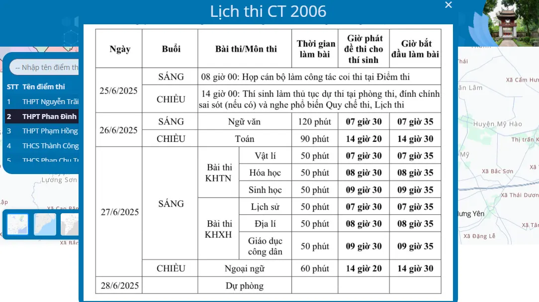 Cách dùng bản đồ số điểm thi tốt nghiệp THPT - Bước 2.3