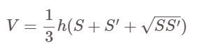 Công thức tính thể tích hình chóp cụt - Ảnh 1